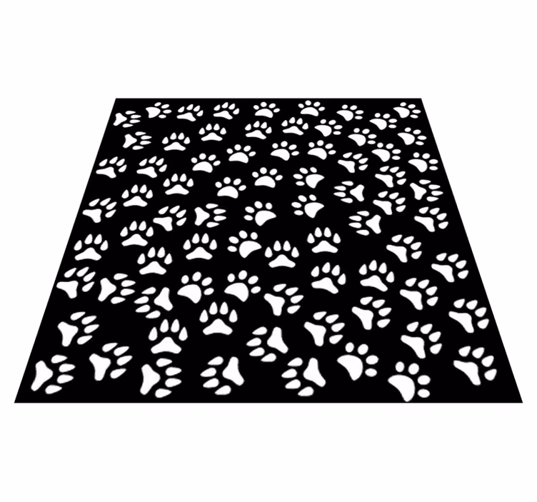 Covor vinil animal imprimeuri animale albe - TenStickers