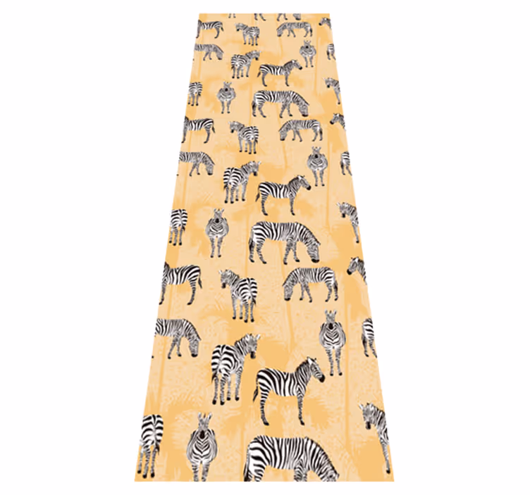 Covor vinil animal zebra și palmieri - TenStickers