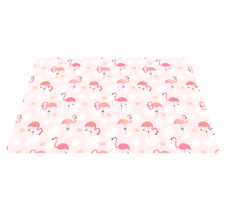 Covor vinil animal cu motive de flamingo roz - TenStickers