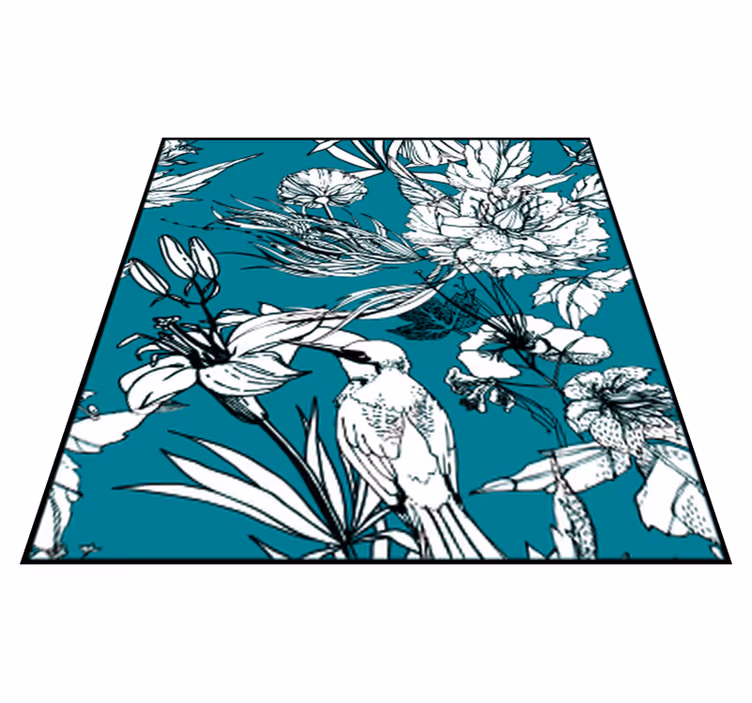 Covor vinil animal model elegant cu păsări albe - TenStickers