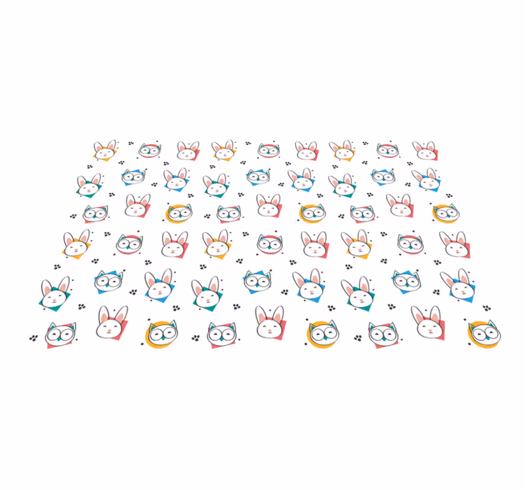 Covor vinil animal model bufniță iepure - TenStickers