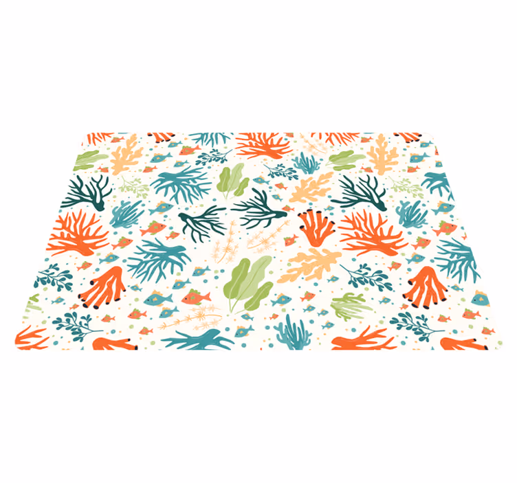 Covor vinil animal corali colorati - TenStickers