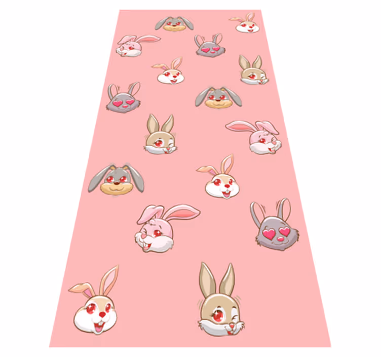 Covor vinil animal set clipart iepure - TenStickers