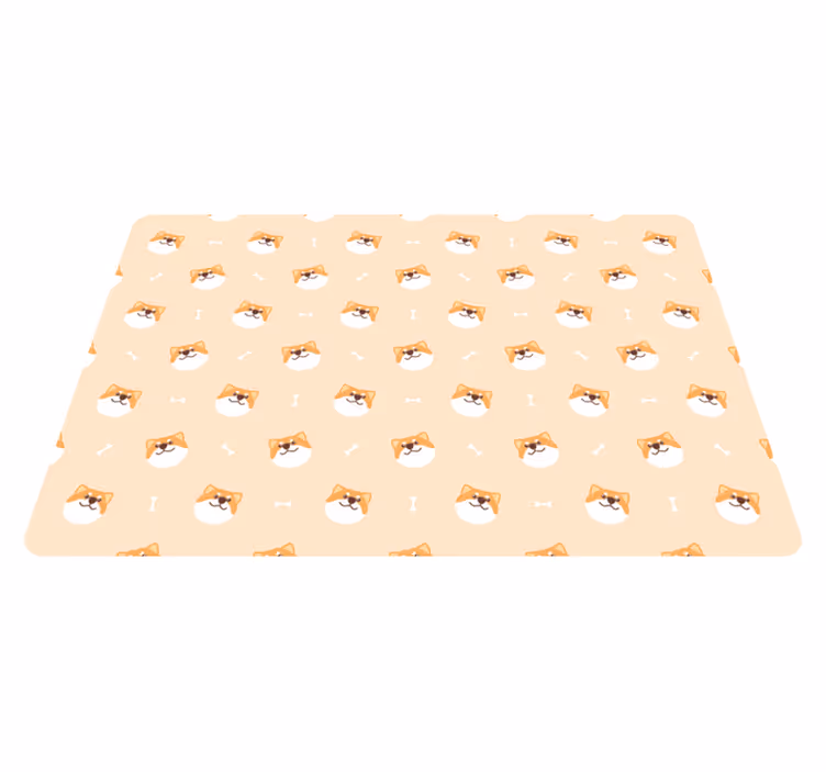 Covor vinil animal față de câine drăguț desenată - TenStickers