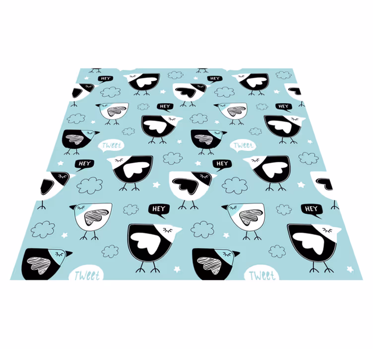 Covor vinil animal model găină neagră - TenStickers