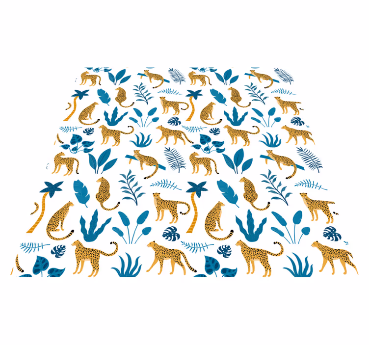 Covor vinil animal botanic și leițe - TenStickers