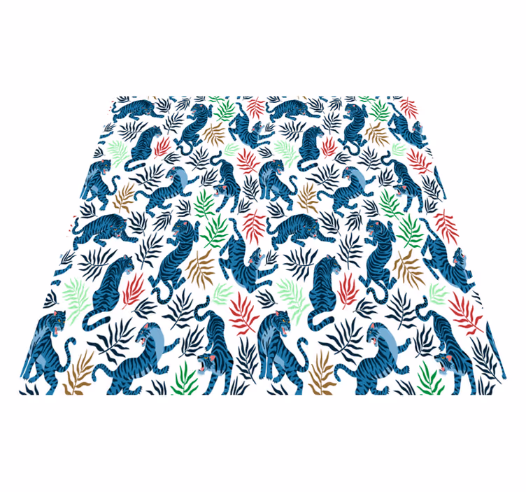 Covor vinil animal leopard colorat și periculos - TenStickers