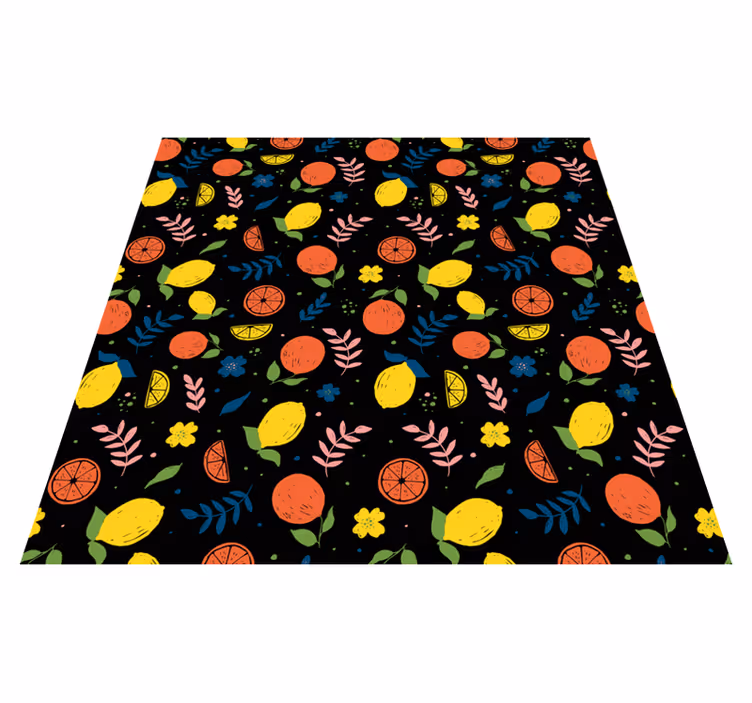 Covor vinil animal fructe citrice cu frunze - TenStickers