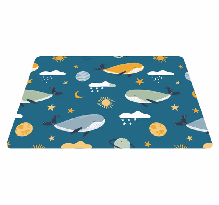 Covor vinil animal model modern cu balene - TenStickers