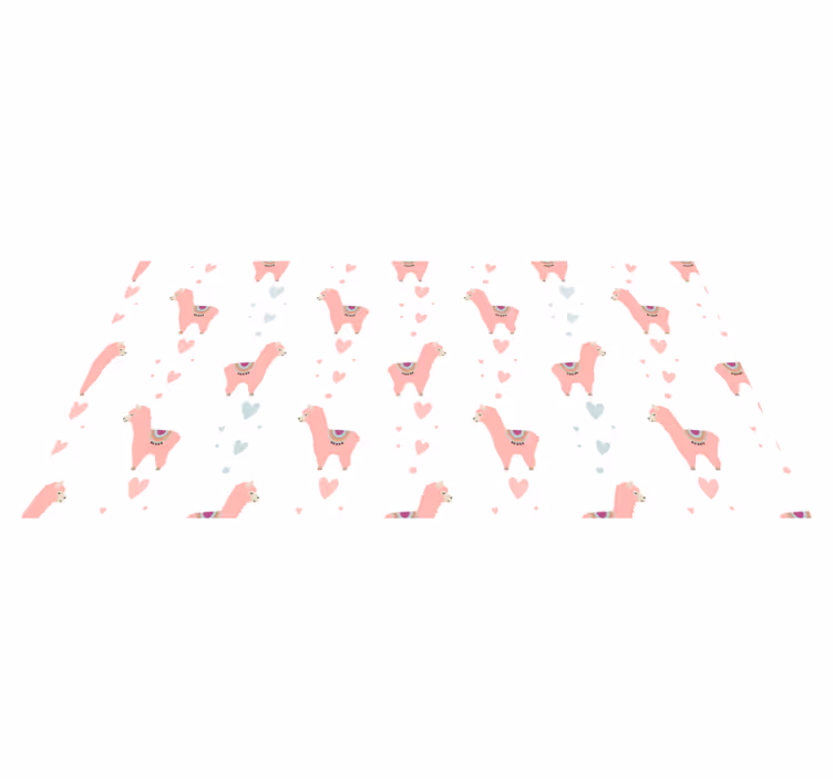 Covor vinil animal model cu lame roz - TenStickers