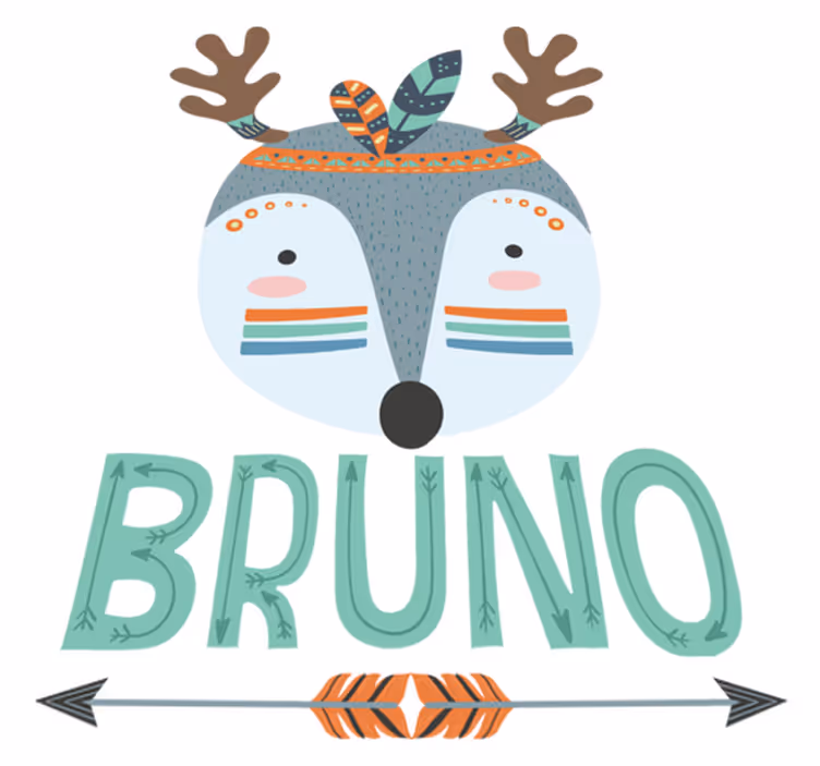Covor vinil animal cerb nordic cu nume - TenStickers