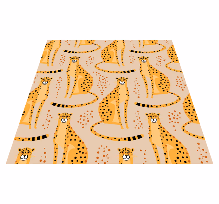 Covor vinil animal model ilustrație leopard - TenStickers