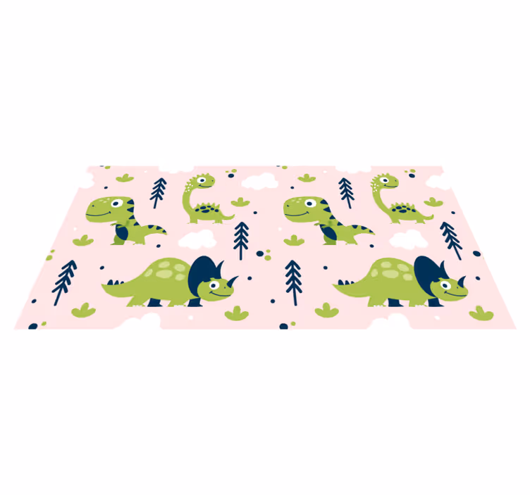 Covor vinil animal temă jucăușă cu dinozauri - TenStickers