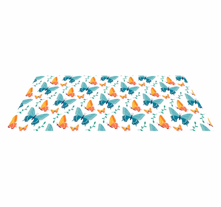 Covor vinil animal concept fluture vesel - TenStickers