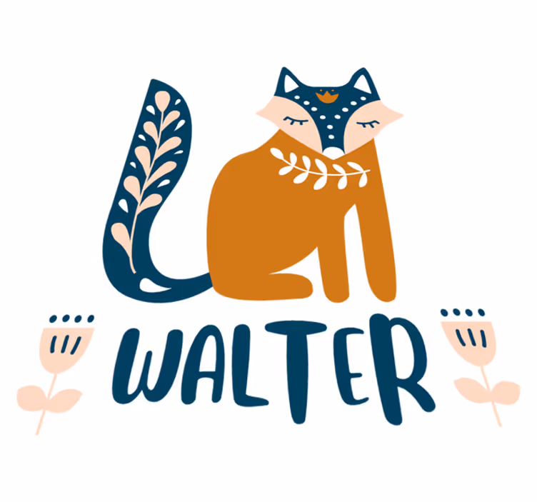 Covor vinil animal ilustrație personaj vulpe - TenStickers