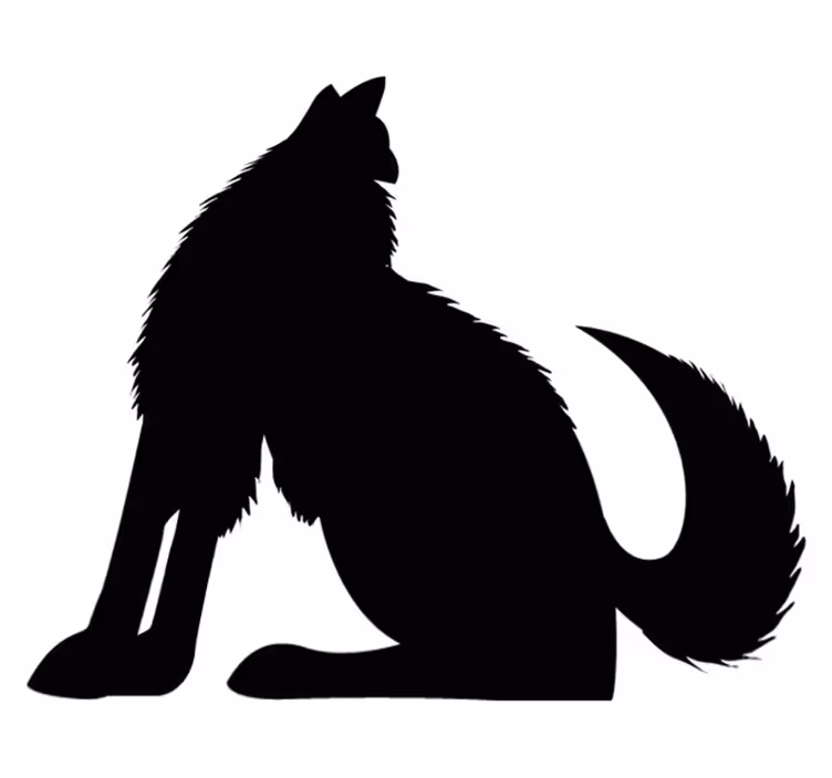Covor vinil animal siluetă canină așezată - TenStickers