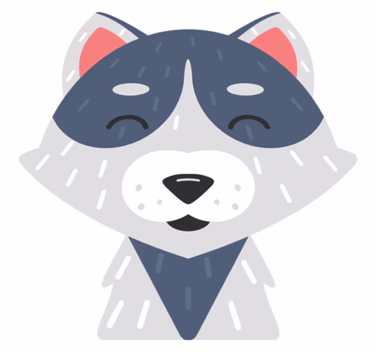Covor vinil animal față veselă de animal - TenStickers