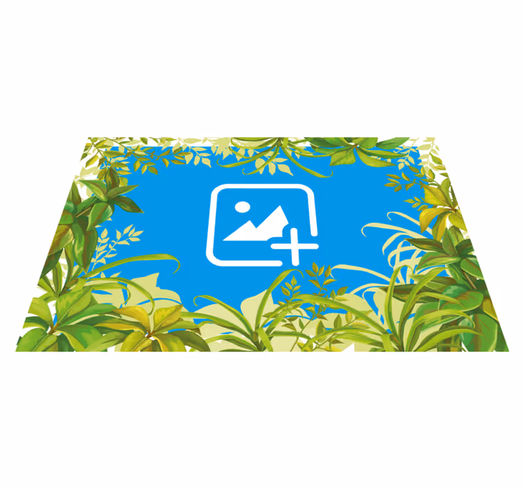 Covor vinil animal pisică printre verdeață - TenStickers