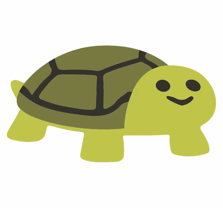 Covor vinil animal broască țestoasă zâmbitoare - TenStickers