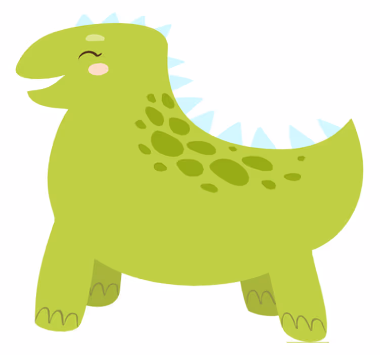 Covor vinil animal personaj dinozaur fericit - TenStickers