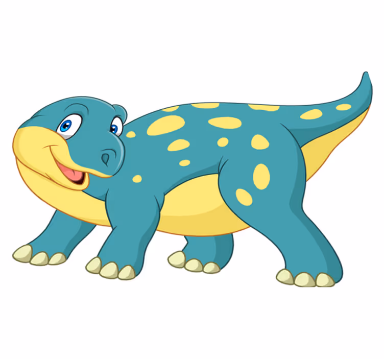 Covor vinil animal dinozaur animat fericit - TenStickers