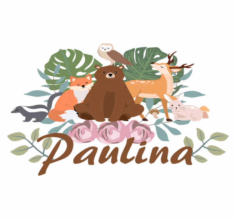 Covor vinil animal adunarea animalelor din pădure - TenStickers