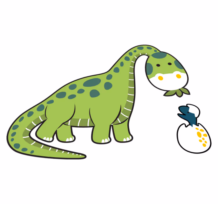 Covor vinil animal pui de dinozaur drăguț - TenStickers