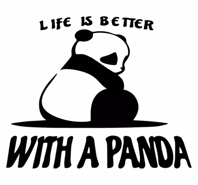 Covor vinil animal ilustrație cu panda - TenStickers
