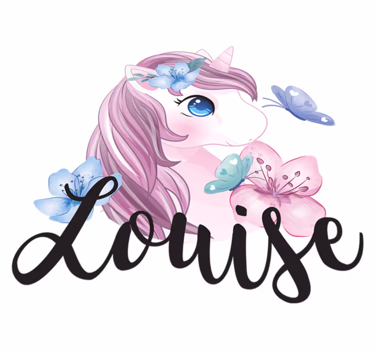 Covor vinil animal unicorn cu fluture - TenStickers