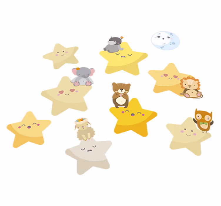 Covor vinil animal stele pentru camera bebelușului - TenStickers