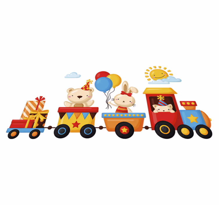 Covor vinil animal tren de animale - TenStickers