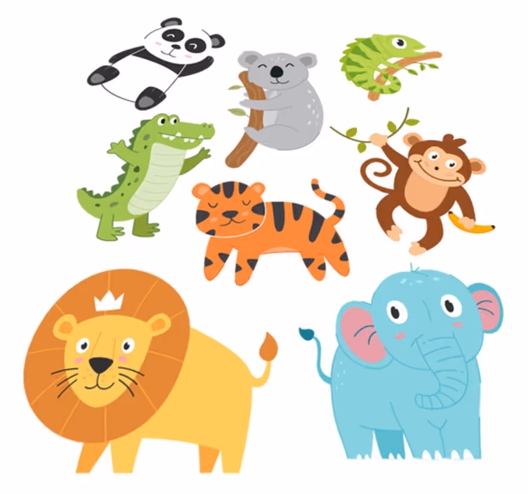 Covor vinil animal animale de toamnă desenate manual - TenStickers