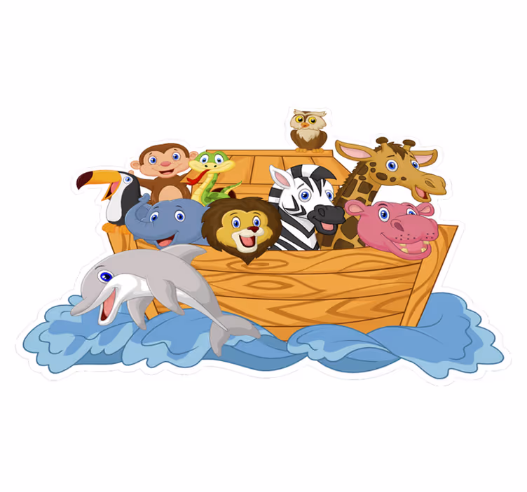 Covor vinil animal arca lui noe pentru copii - TenStickers