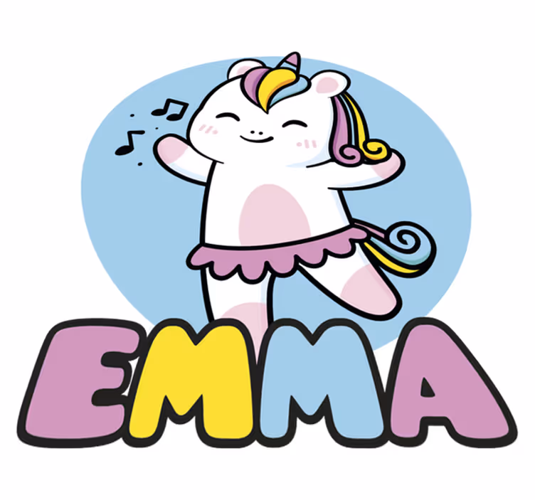 Covor vinil animal balerina unicorn - TenStickers