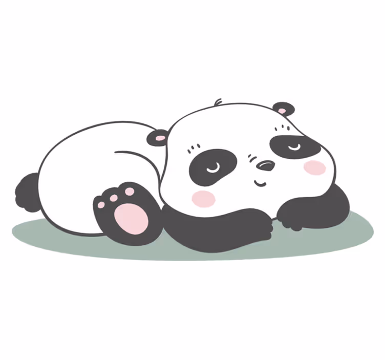 Covor vinil animal ilustrație panda - TenStickers