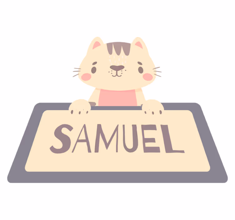 Covor vinil animal eticheta cu nume - TenStickers