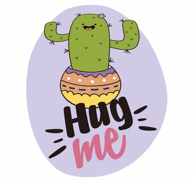 Covor vinil animal cactus Îmbrățișând bucuria - TenStickers
