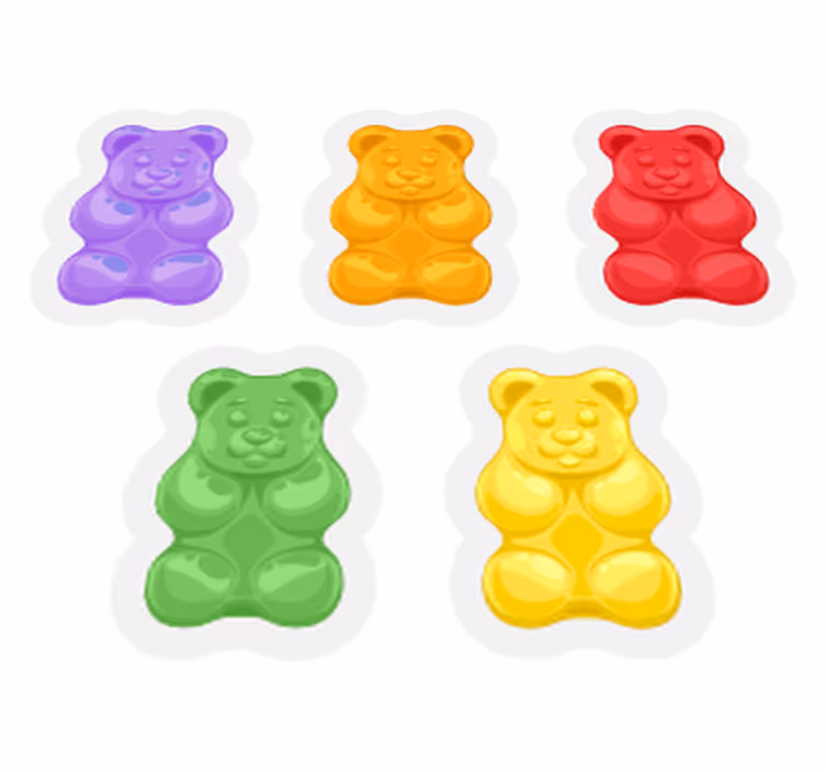 Covor vinil animal forme urs colorate - TenStickers