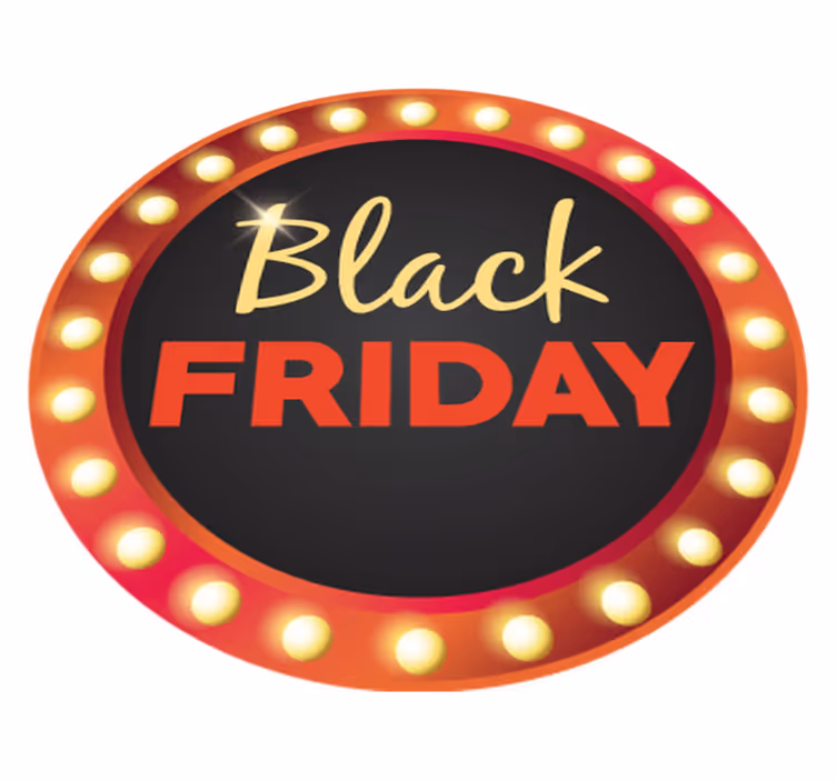 Covor din vinil de black friday promoție rotundă roșie - TenStickers