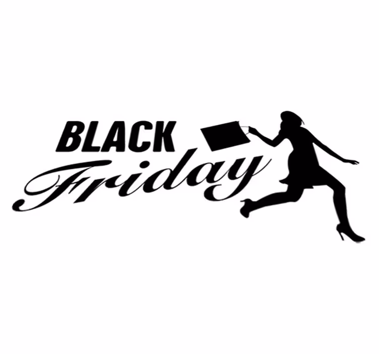 Covor din vinil de black friday pentru femei la cumpărături - TenStickers