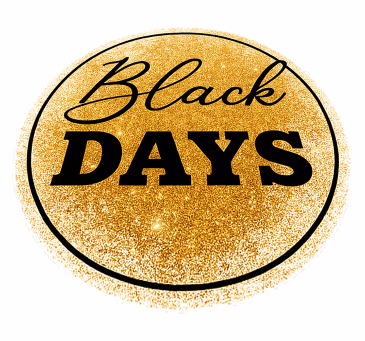 Covor din vinil de black friday alb și auriu "zilele negre" - TenStickers