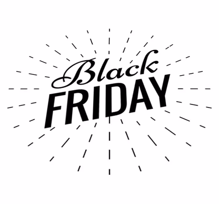 Covor din vinil de black friday text caligrafic strălucitor - TenStickers
