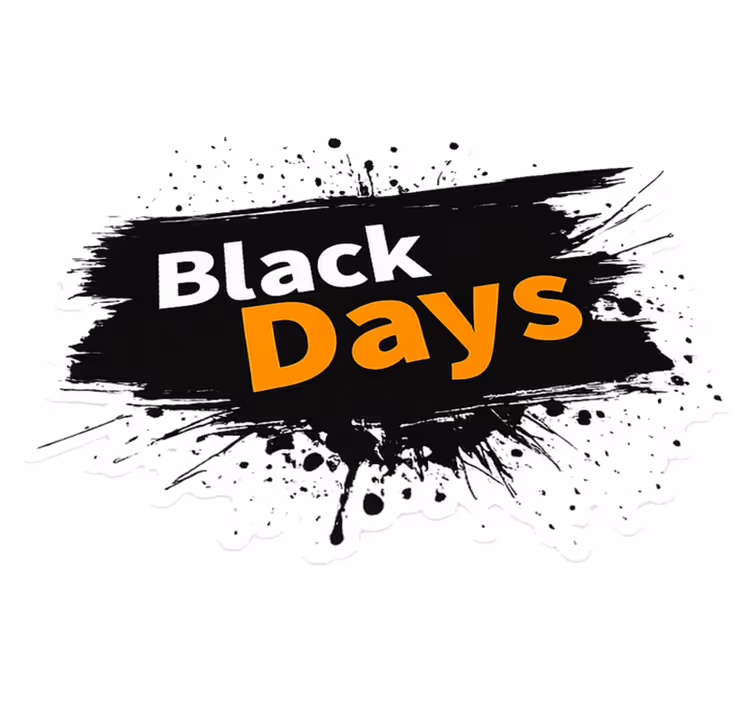 Covor din vinil de black friday alb și negru "zile negre" - TenStickers