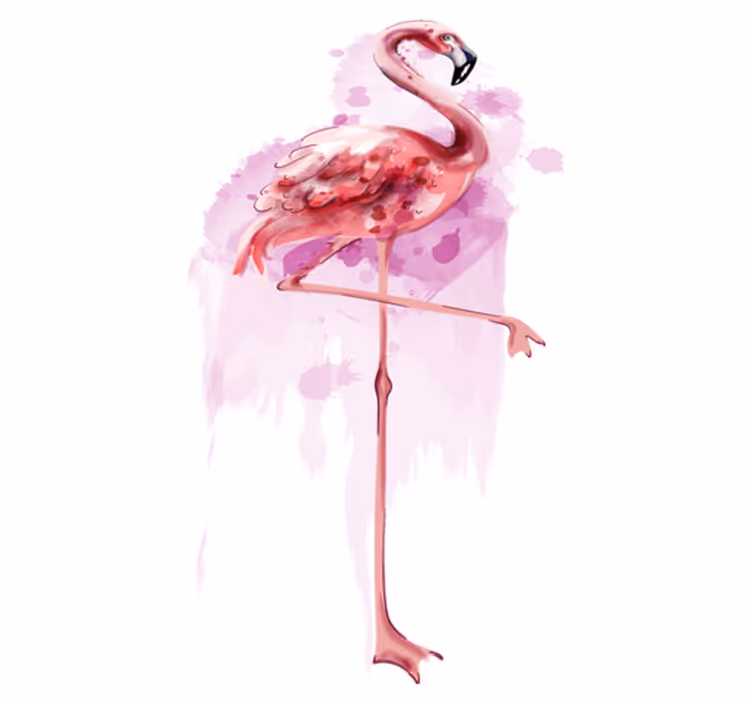 Covor vinil animal silueta elegantă de flamingo - TenStickers