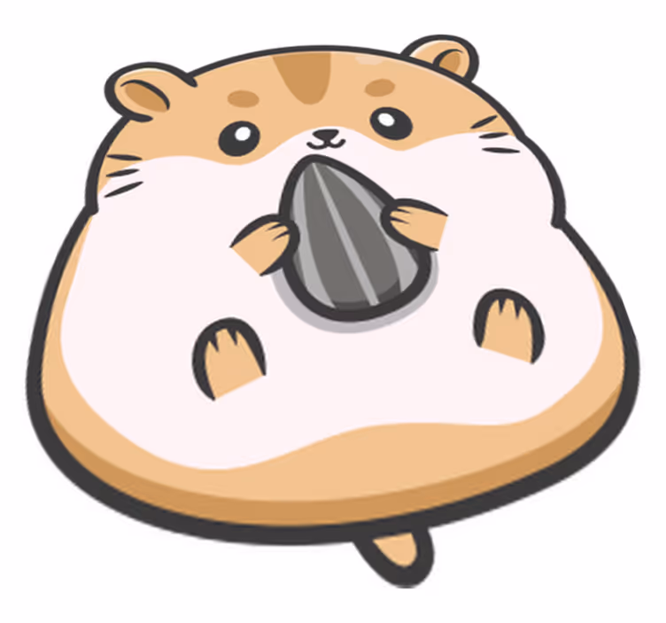 Covor vinil animal grafic cu hamster drăguț - TenStickers