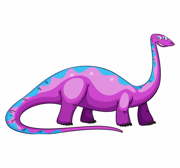 Covor vinil animal dinozaurul violet jucăuș - TenStickers