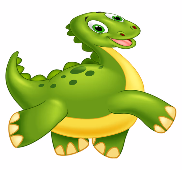 Covor vinil animal dinozaur verde drăguț - TenStickers