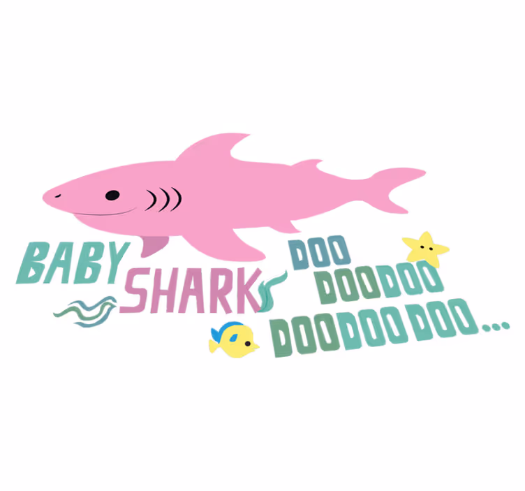 Covor vinil animal versuri baby shark - TenStickers