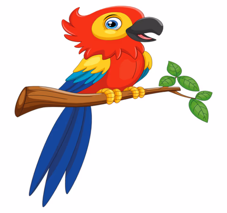 Covor vinil animal papagal colorat - TenStickers