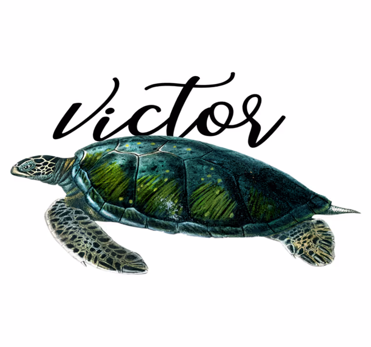 Covor vinil animal design broască țestoasă personalizabil - TenStickers